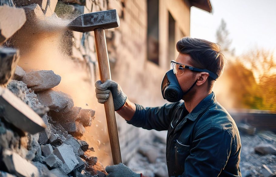 Représentation d’un chantier nécessitant un permis de démolir Travaux de démolition soumis à autorisation préalable